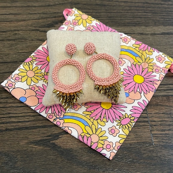 Deepa by Deepa Gurnani franka earrings in dusty pink - Picture 3 of 5